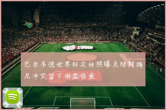 巴尔韦德世界杯定妆照曝光琼阿梅尼冲突留下明显伤痕